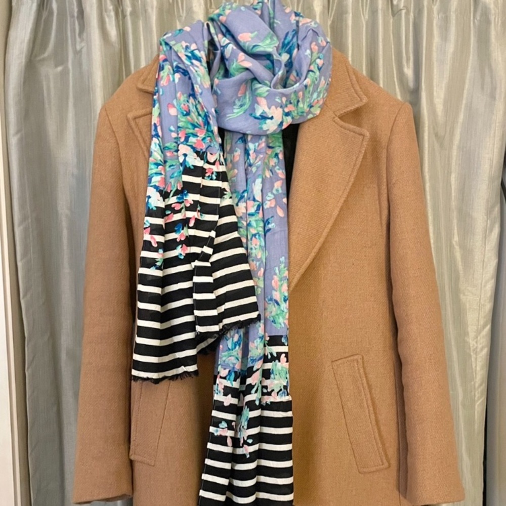 Talbots Ubah Hassan Floral & Stripe Scarf